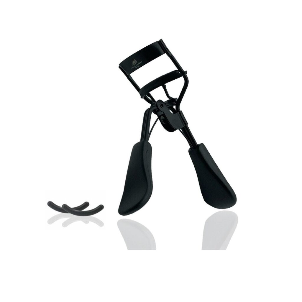 Lalano’s Cosmetics Wimpernzange Schwarz mit Wimpernpads, zentriert auf weißem Hintergrund