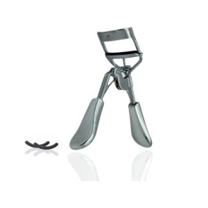 Lalano’s Cosmetics Wimpernzange Silber mit Wimpernpads, zentriert auf weißem Hintergrund