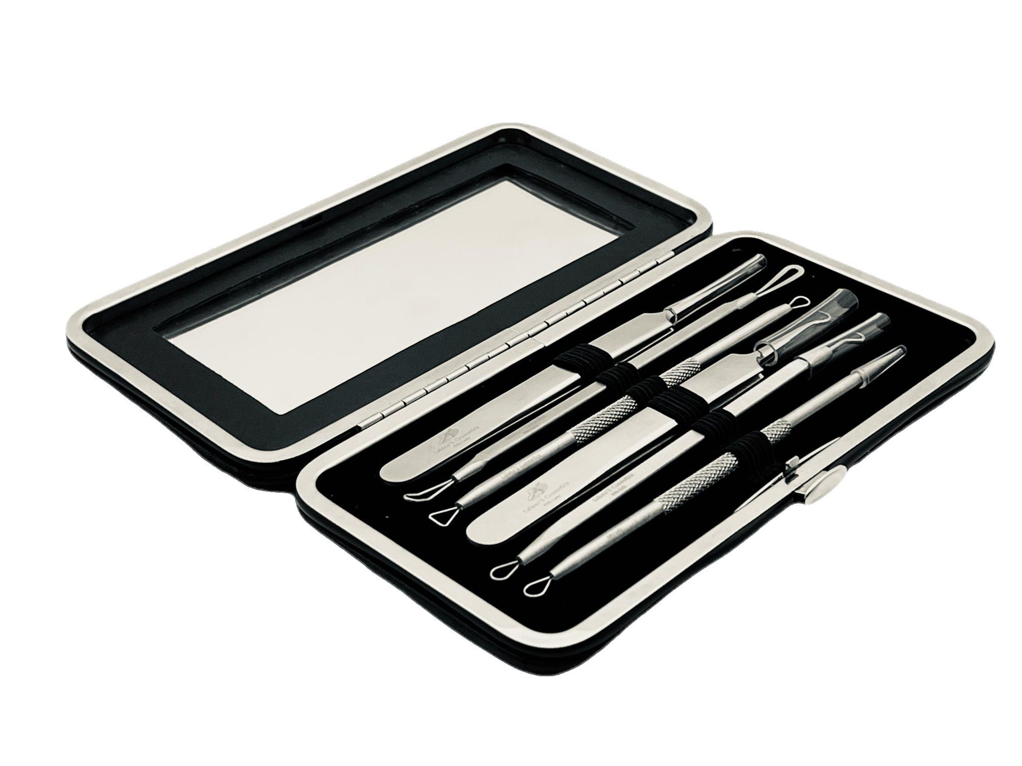 Mitesserentferner Set 7-tlg. – komplettes Set im offenen Etui