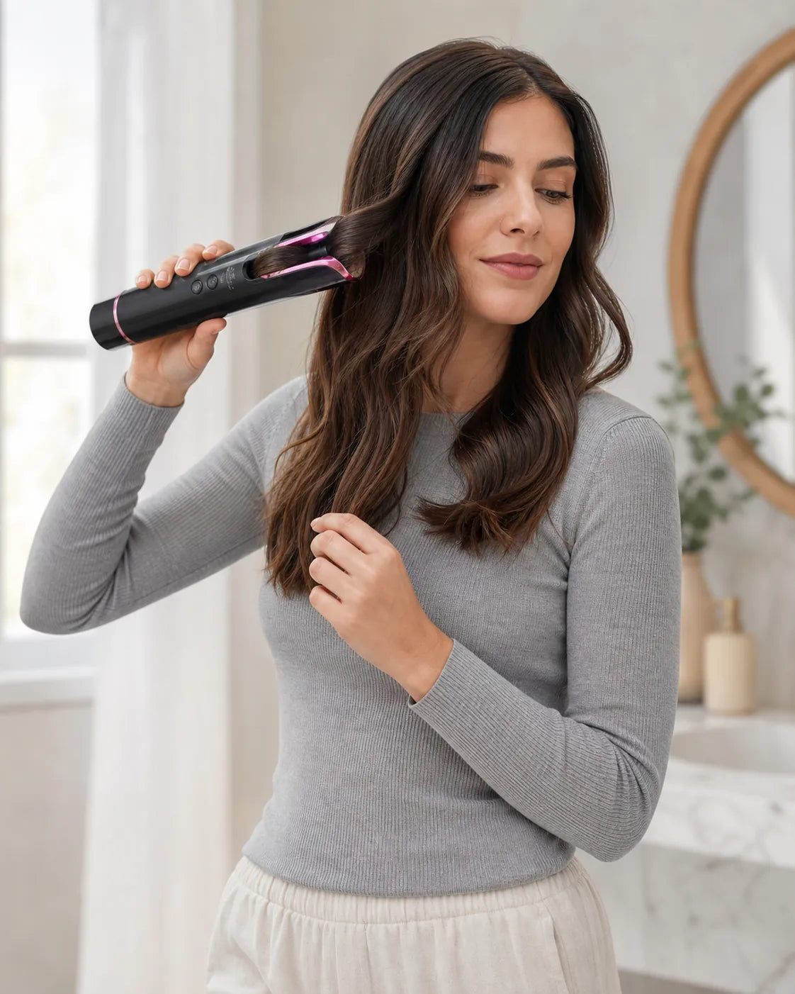 Smart Hair Curler - kabelloser Lockendreher – Strähne eindrehen