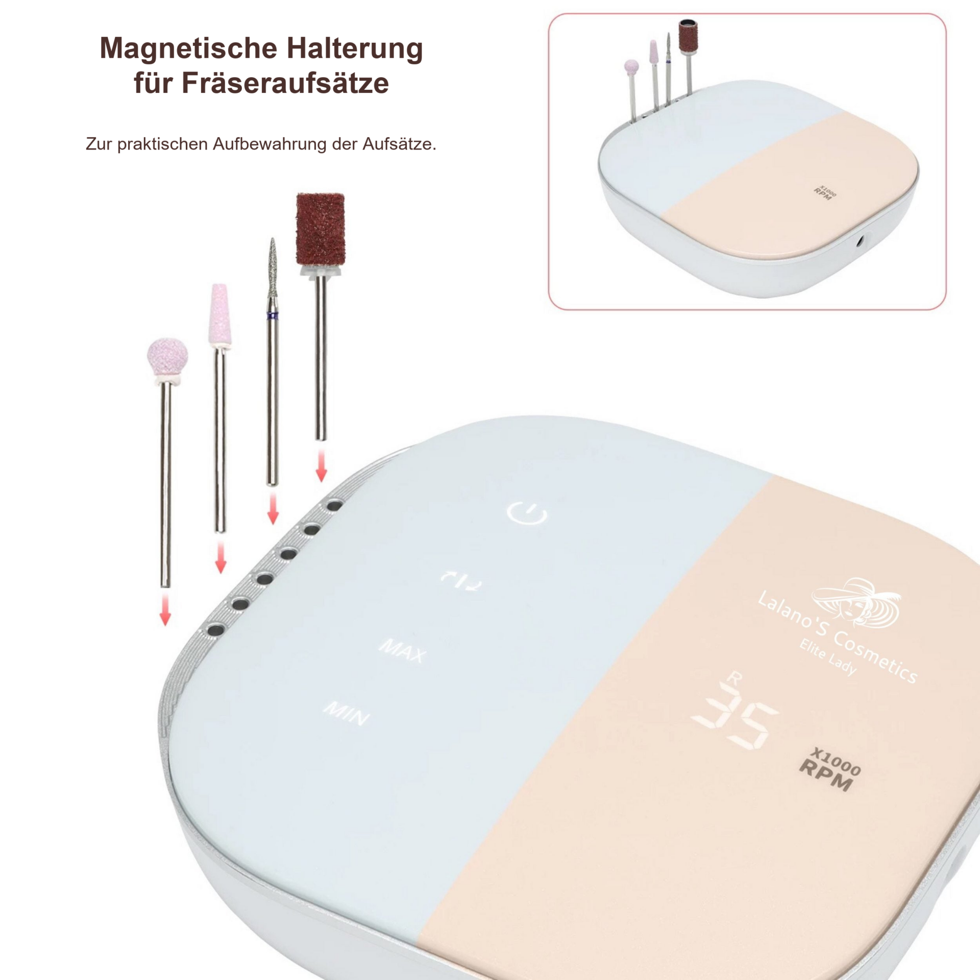 Nagelfräser - Maniküre & Pediküre Set – Fräseraufsätze an der Station