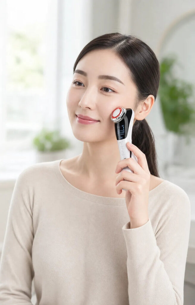 Anti-Aging-Gerät, EMS Hot & Cool – am Gesicht