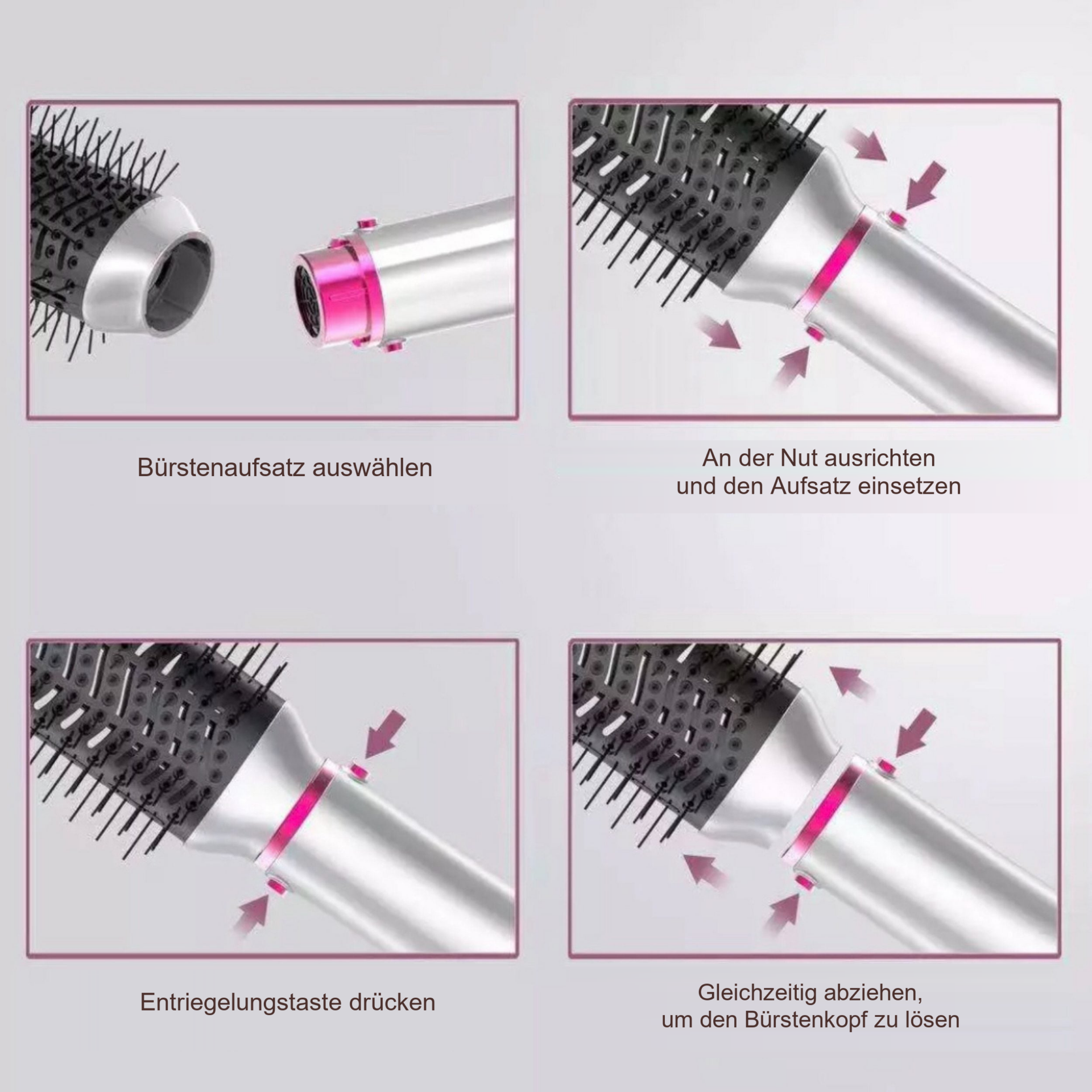 One Step Volumizer 4 in 1 Hairstylist, 1200 W – Aufsätze wechseln