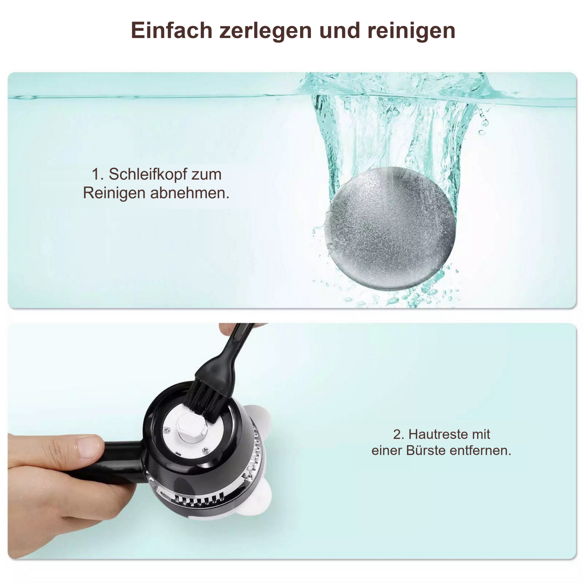 Soft Feet Hornhautentferner – Kopf abnehmen und reinigen