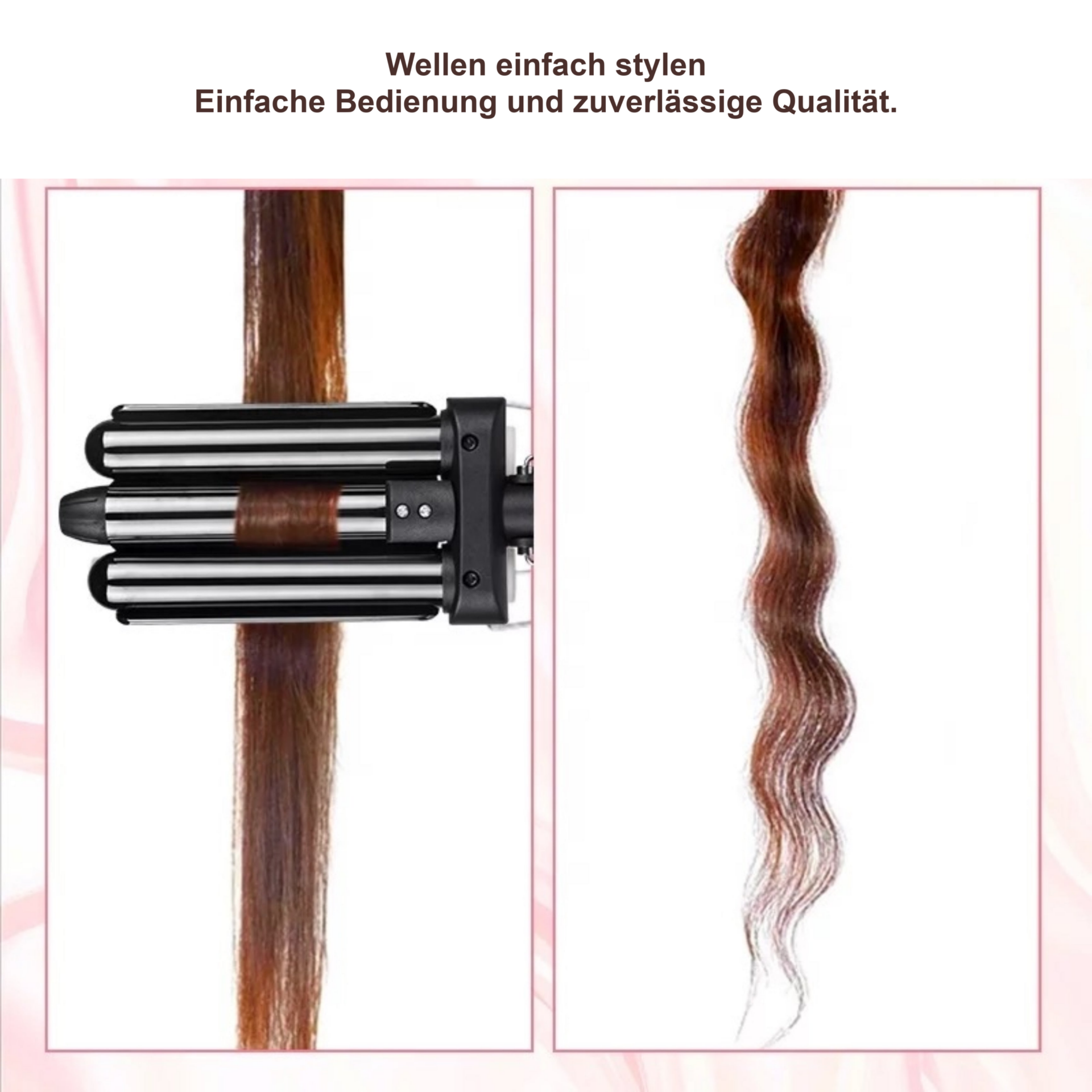 Lockenstab 5 in 1 Multifunktion Lockenstylist – Wellenaufsatz an der Strähne