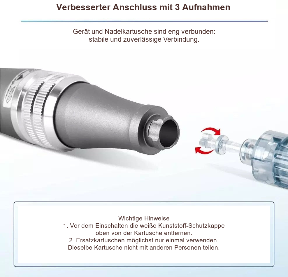 Micro-Needling Doktor Needle Pen, Derma Pen – Kartusche einsetzen