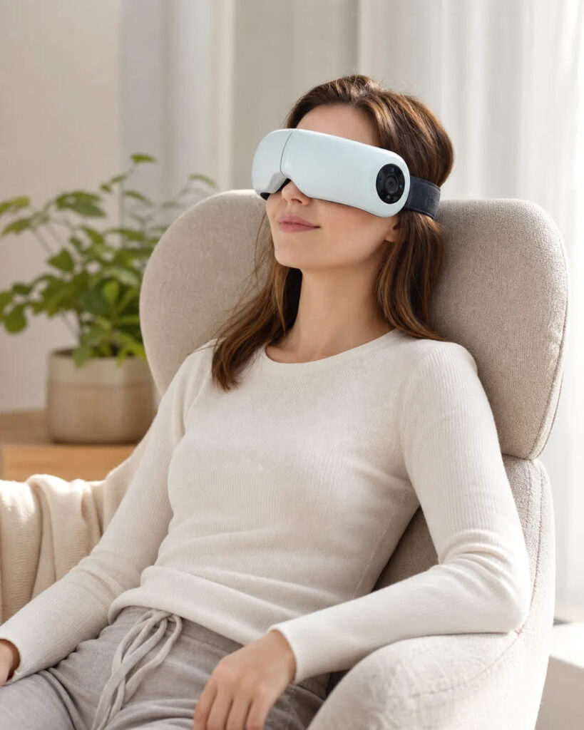 Eye Massager Augenmassagegerät – entspannt im Sitzen