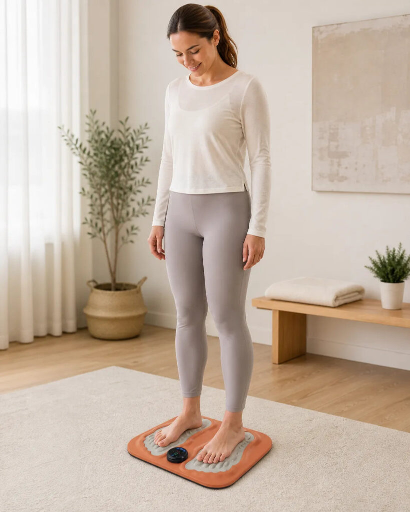 Fußmassagegerät 3D Fußmassagematte – Füße auf der Matte