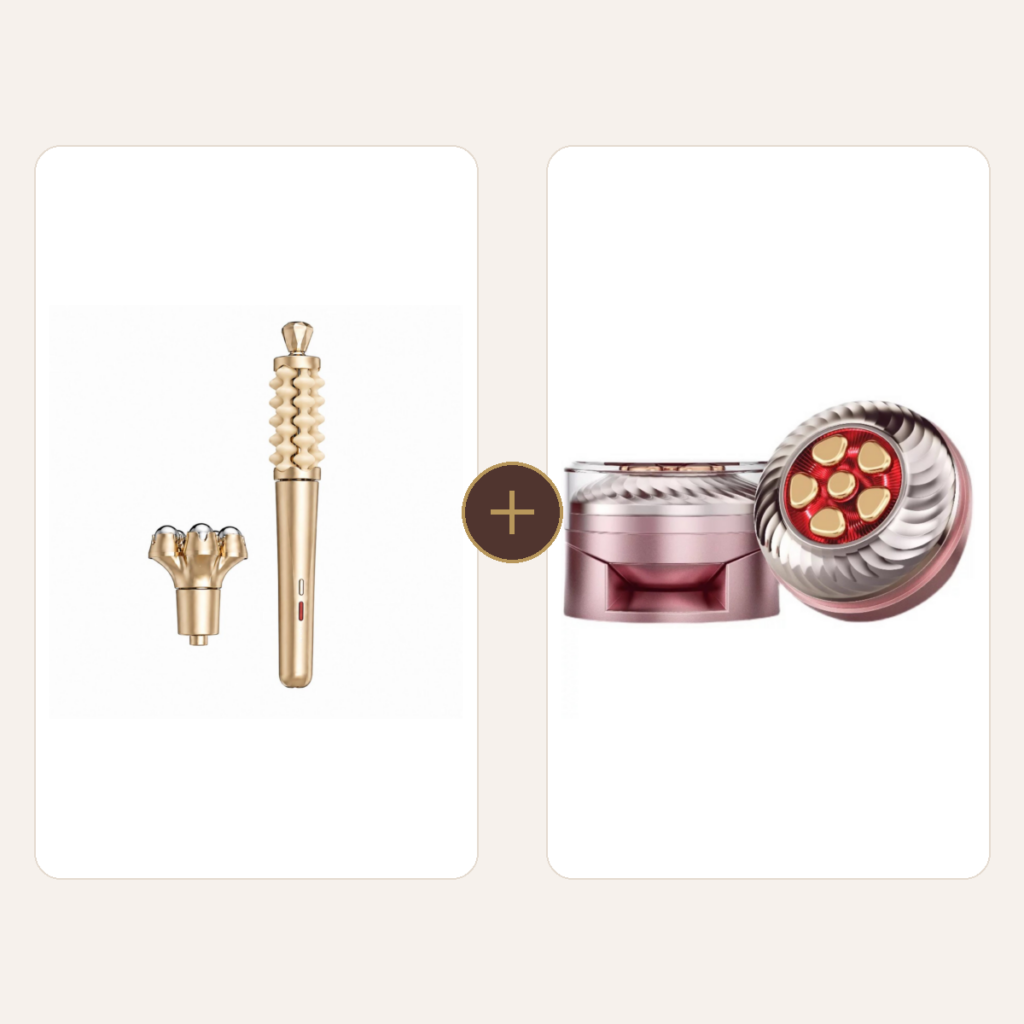 Sculptlift & V-Face-Set: 1 × Gesichtsmassagegerät 2-in-1 Beauty Massager Lalano’S Cosmetics Sculptlift Pro + 1 × V-Face- dreifach Anti-Aging Gerät