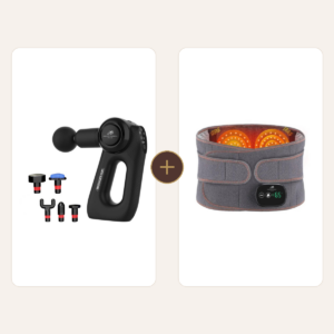 Massage & Wärme-Set: 1 × Massagepistole Ergo MassageGun + 1 × Wärmegürtel Massage-Rotlichtheizgurt